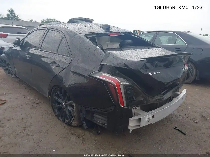 2021 Cadillac Ct4 V-Series VIN: 1G6DH5RLXM0147231 Lot: 42624241