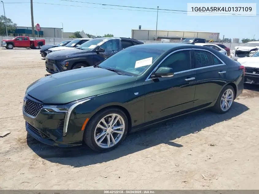 2020 Cadillac Ct4 Luxury VIN: 1G6DA5RK4L0137109 Lot: 42122135
