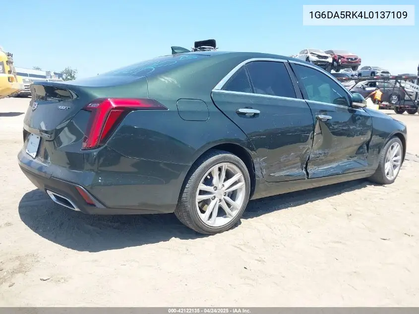 2020 Cadillac Ct4 Luxury VIN: 1G6DA5RK4L0137109 Lot: 42122135