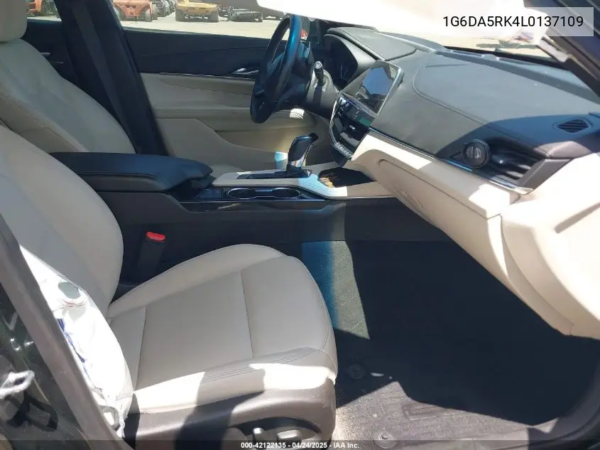2020 Cadillac Ct4 Luxury VIN: 1G6DA5RK4L0137109 Lot: 42122135