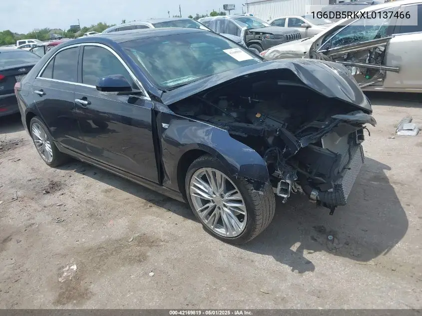 2020 Cadillac Ct4 Premium Luxury VIN: 1G6DB5RKXL0137466 Lot: 42169819
