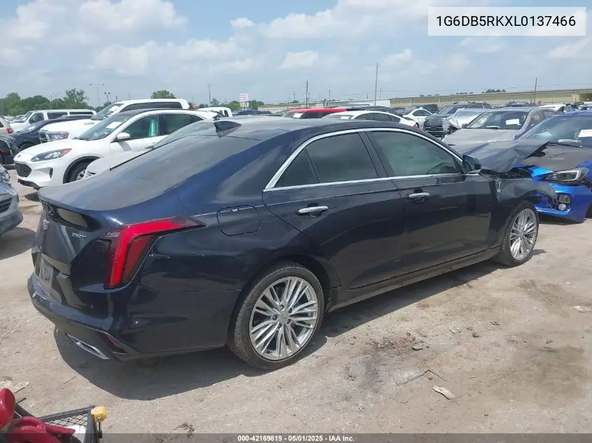 2020 Cadillac Ct4 Premium Luxury VIN: 1G6DB5RKXL0137466 Lot: 42169819