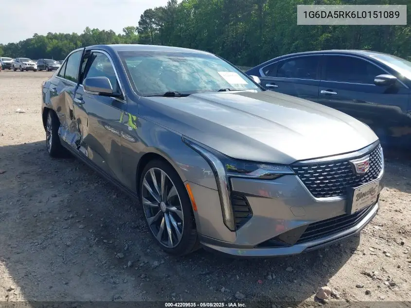 2020 Cadillac Ct4 Luxury VIN: 1G6DA5RK6L0151089 Lot: 42209535
