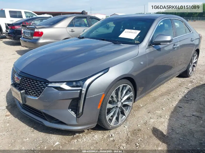 2020 Cadillac Ct4 Luxury VIN: 1G6DA5RK6L0151089 Lot: 42209535