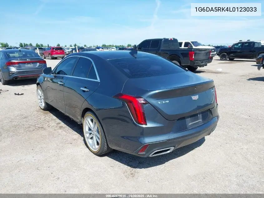 2020 Cadillac Ct4 Luxury VIN: 1G6DA5RK4L0123033 Lot: 42378035