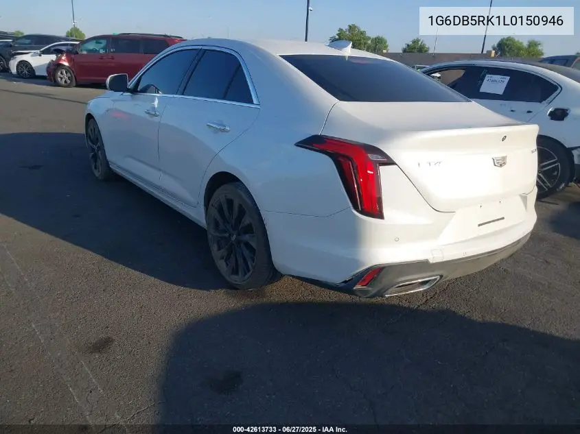 2020 Cadillac Ct4 Premium Luxury VIN: 1G6DB5RK1L0150946 Lot: 42613733