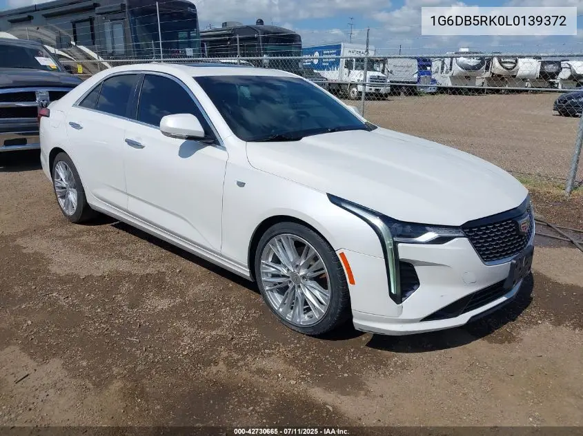 2020 Cadillac Ct4 Premium Luxury VIN: 1G6DB5RK0L0139372 Lot: 42730665