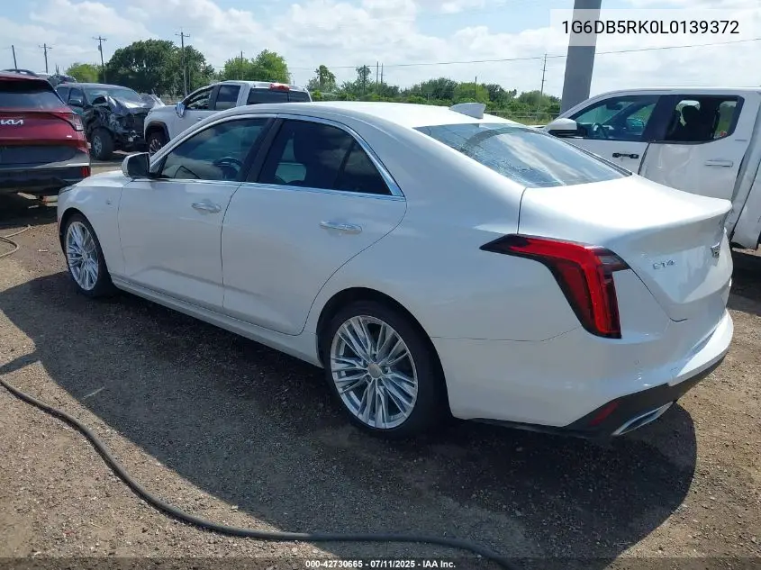 2020 Cadillac Ct4 Premium Luxury VIN: 1G6DB5RK0L0139372 Lot: 42730665