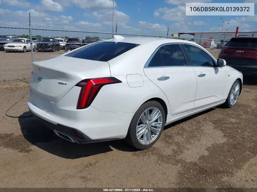 2020 Cadillac Ct4 Premium Luxury VIN: 1G6DB5RK0L0139372 Lot: 42730665