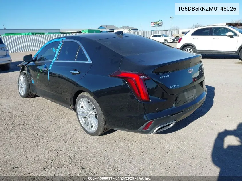 2021 Cadillac Ct4 Premium Luxury VIN: 1G6DB5RK2M0148026 Lot: 41388039