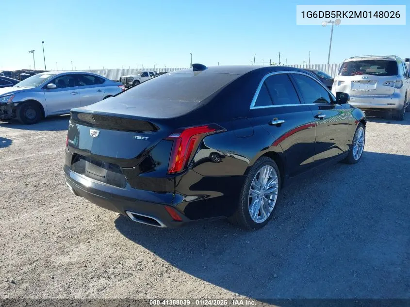 2021 Cadillac Ct4 Premium Luxury VIN: 1G6DB5RK2M0148026 Lot: 41388039