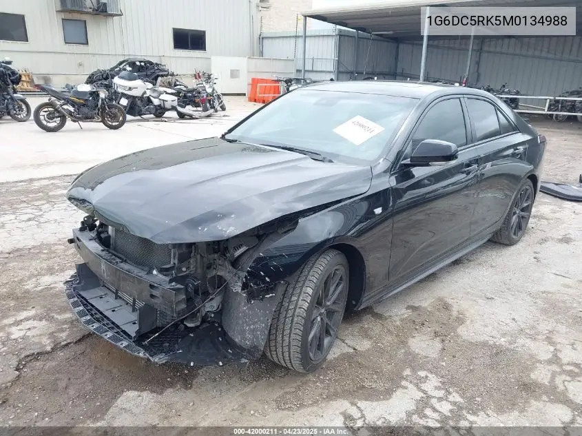 2021 Cadillac Ct4 Sport VIN: 1G6DC5RK5M0134988 Lot: 42000211