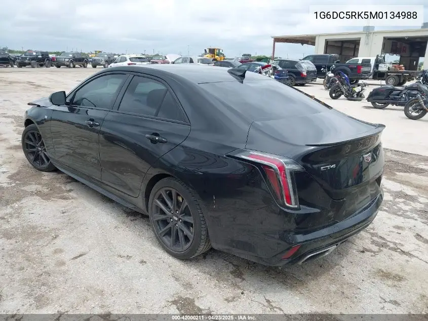 2021 Cadillac Ct4 Sport VIN: 1G6DC5RK5M0134988 Lot: 42000211