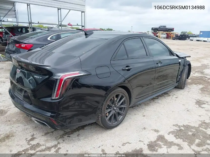 2021 Cadillac Ct4 Sport VIN: 1G6DC5RK5M0134988 Lot: 42000211