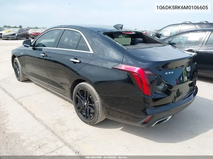 2021 Cadillac Ct4 Luxury VIN: 1G6DK5RK6M0106605 Lot: 42037889