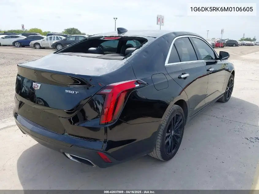 2021 Cadillac Ct4 Luxury VIN: 1G6DK5RK6M0106605 Lot: 42037889