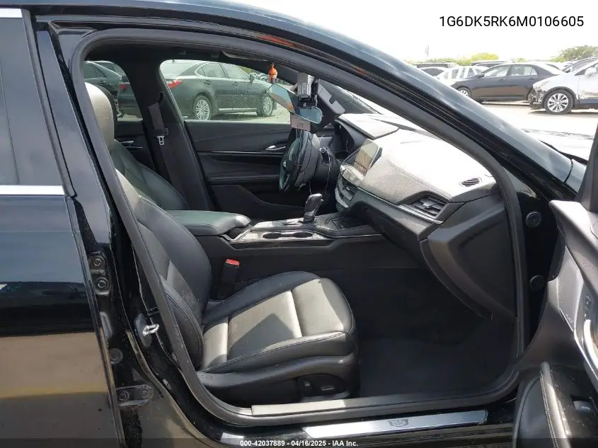 2021 Cadillac Ct4 Luxury VIN: 1G6DK5RK6M0106605 Lot: 42037889