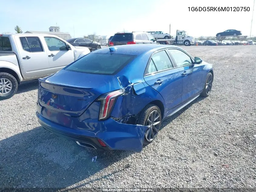 2021 Cadillac Ct4 Sport VIN: 1G6DG5RK6M0120750 Lot: 42107269