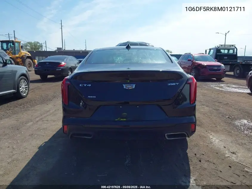 2021 Cadillac Ct4 Premium Luxury VIN: 1G6DF5RK8M0121711 Lot: 42197628