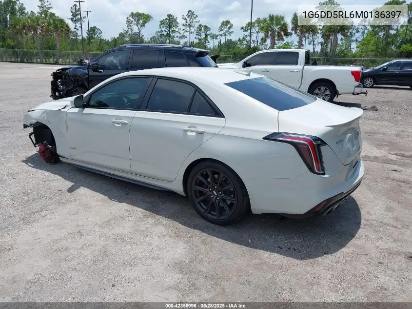 2021 Cadillac Ct4 V-Series VIN: 1G6DD5RL6M0136397 Lot: 42356996