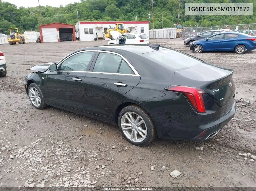 2021 Cadillac Ct4 Luxury VIN: 1G6DE5RK5M0112872 Lot: 42375827