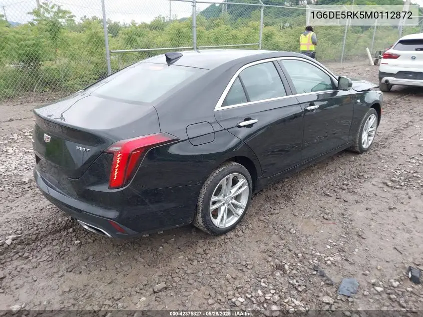 2021 Cadillac Ct4 Luxury VIN: 1G6DE5RK5M0112872 Lot: 42375827
