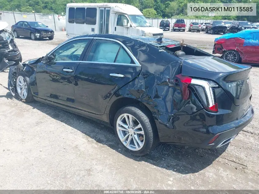 2021 Cadillac Ct4 Luxury VIN: 1G6DA5RK1M0115585 Lot: 42387745