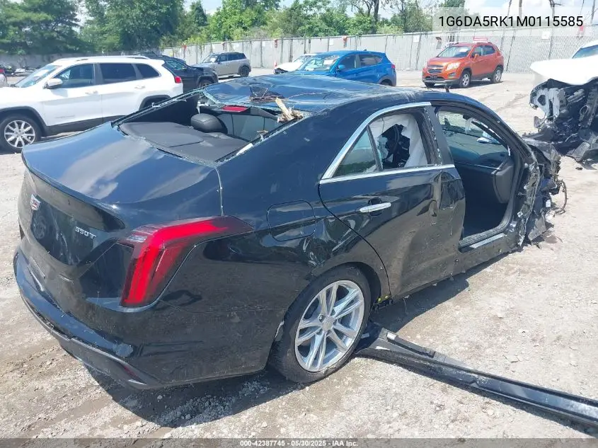 2021 Cadillac Ct4 Luxury VIN: 1G6DA5RK1M0115585 Lot: 42387745