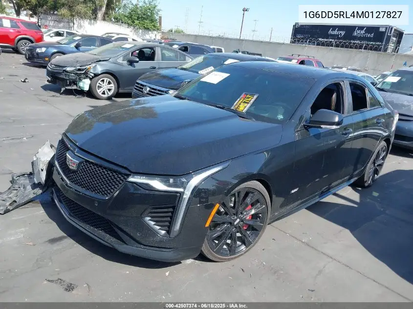 2021 Cadillac Ct4 V-Series VIN: 1G6DD5RL4M0127827 Lot: 42507374