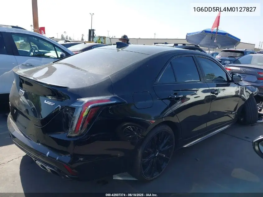 2021 Cadillac Ct4 V-Series VIN: 1G6DD5RL4M0127827 Lot: 42507374