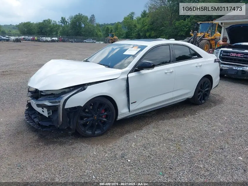 2021 Cadillac Ct4 V-Series VIN: 1G6DH5RL5M0117473 Lot: 42613375