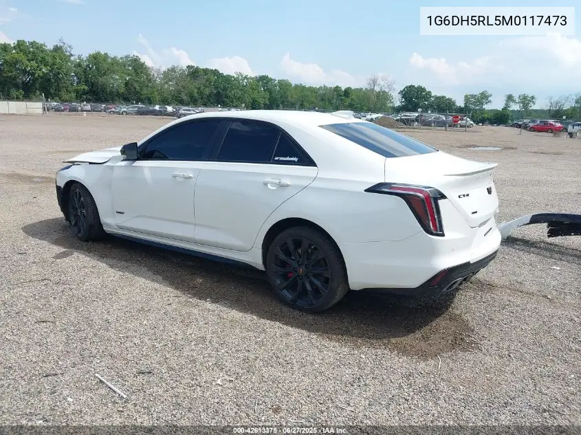 2021 Cadillac Ct4 V-Series VIN: 1G6DH5RL5M0117473 Lot: 42613375