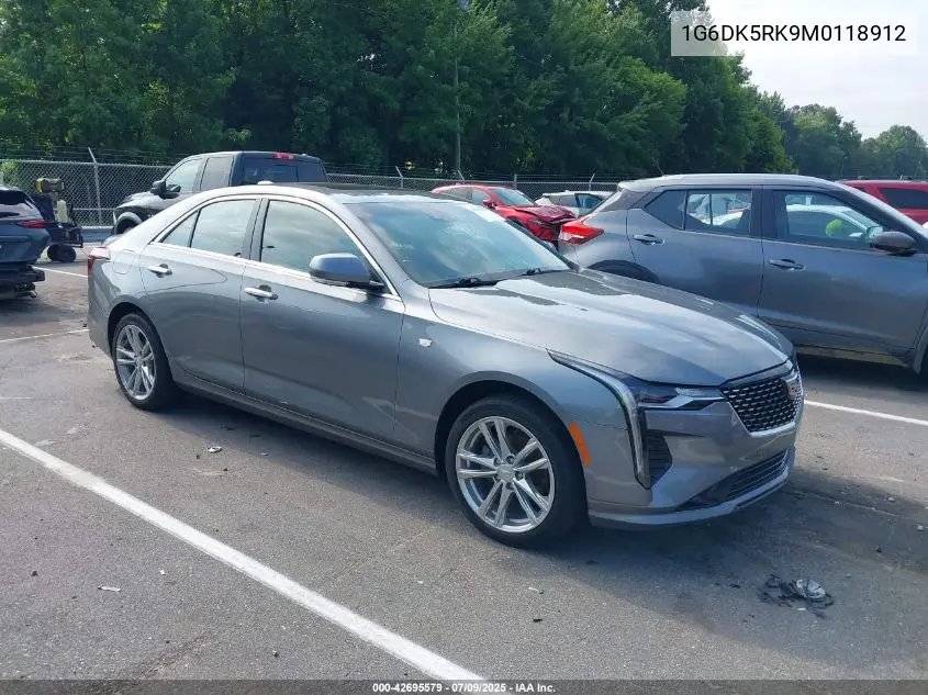 2021 Cadillac Ct4 Luxury VIN: 1G6DK5RK9M0118912 Lot: 42695579