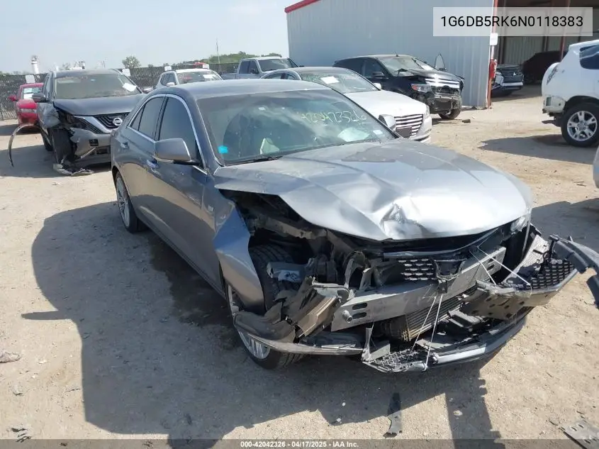 2022 Cadillac Ct4 Premium Luxury VIN: 1G6DB5RK6N0118383 Lot: 42042326