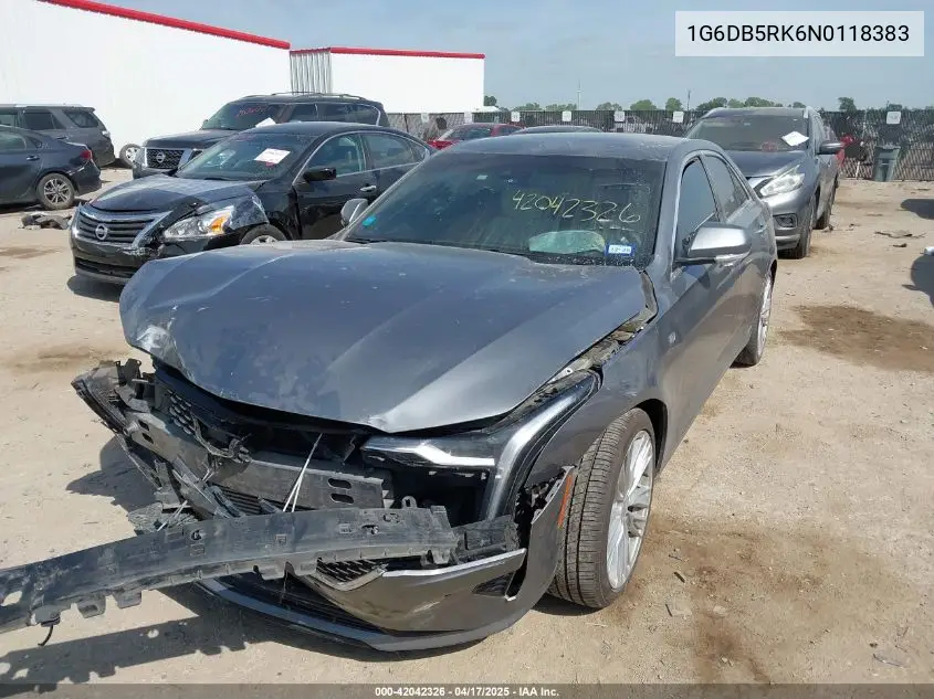 2022 Cadillac Ct4 Premium Luxury VIN: 1G6DB5RK6N0118383 Lot: 42042326