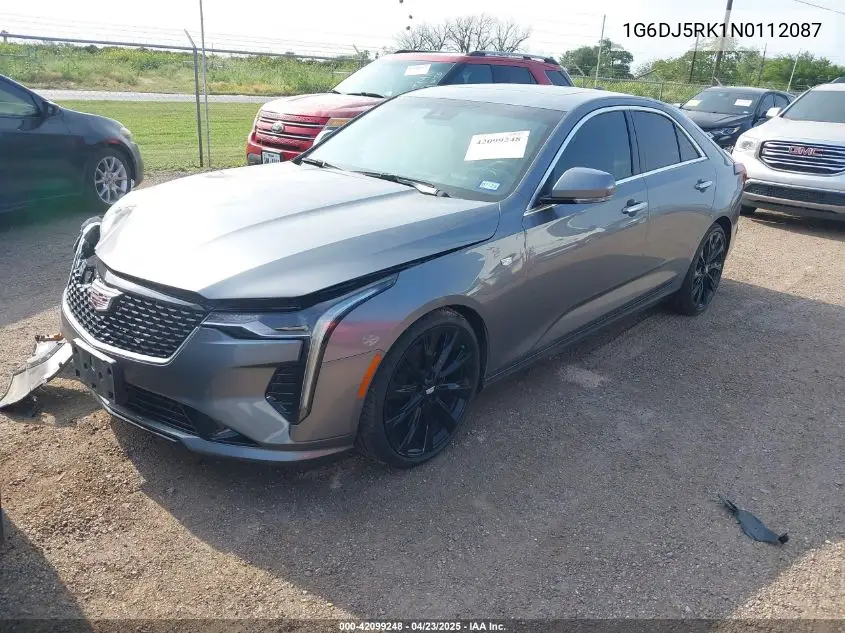 2022 Cadillac Ct4 Luxury VIN: 1G6DJ5RK1N0112087 Lot: 42099248