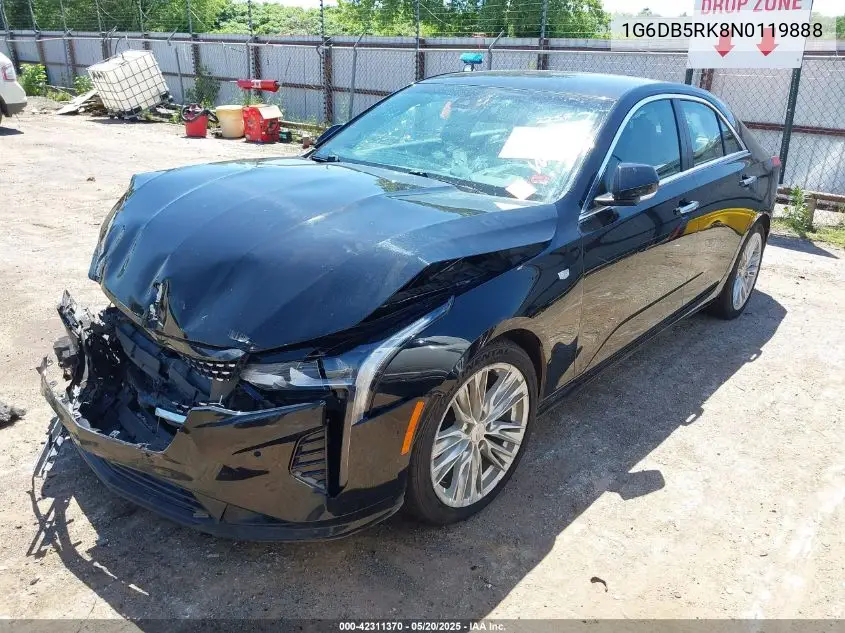 2022 Cadillac Ct4 Premium Luxury VIN: 1G6DB5RK8N0119888 Lot: 42311370