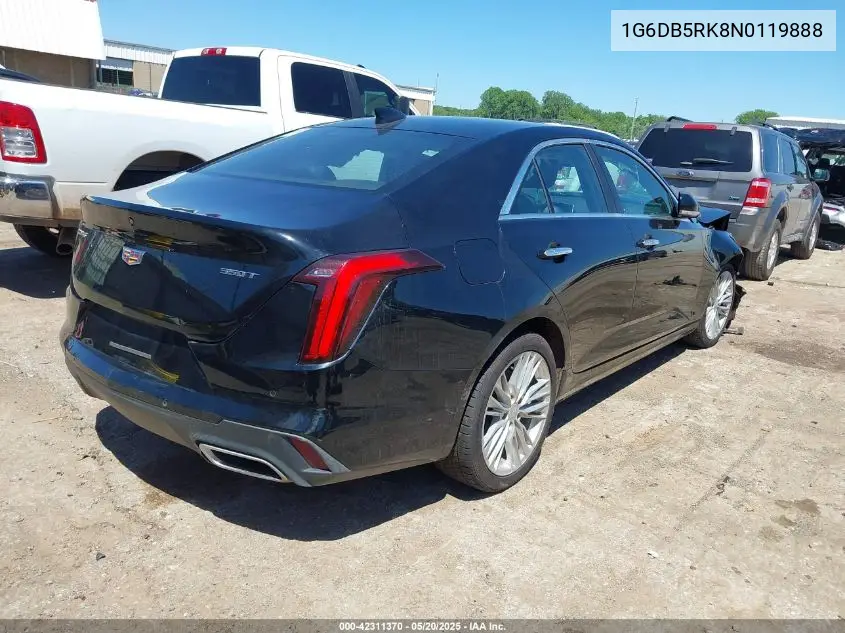 2022 Cadillac Ct4 Premium Luxury VIN: 1G6DB5RK8N0119888 Lot: 42311370