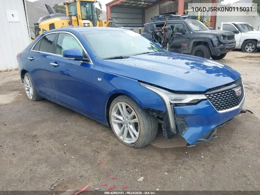 2022 Cadillac Ct4 Luxury VIN: 1G6DJ5RK0N0115031 Lot: 42583151