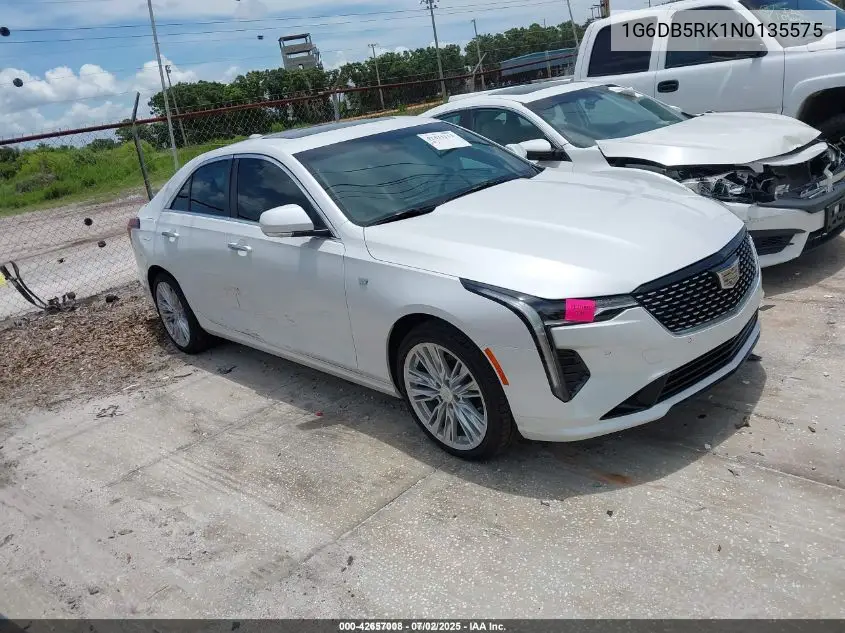 2022 Cadillac Ct4 Premium Luxury VIN: 1G6DB5RK1N0135575 Lot: 42657008