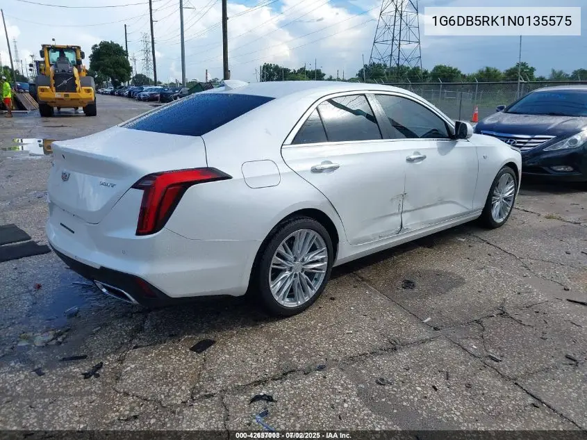 2022 Cadillac Ct4 Premium Luxury VIN: 1G6DB5RK1N0135575 Lot: 42657008