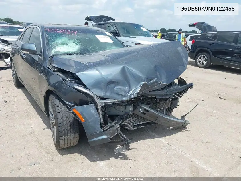 2022 Cadillac Ct4 Premium Luxury VIN: 1G6DB5RK9N0122458 Lot: 42735514