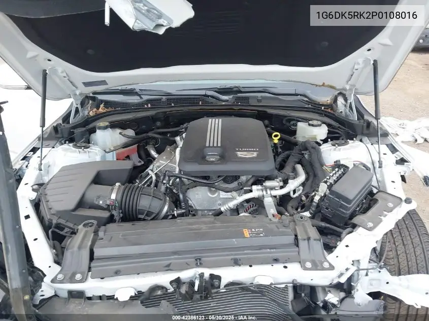2023 Cadillac Ct4 Luxury VIN: 1G6DK5RK2P0108016 Lot: 42386123