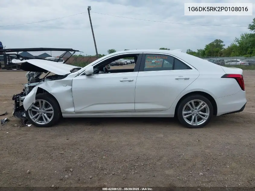 2023 Cadillac Ct4 Luxury VIN: 1G6DK5RK2P0108016 Lot: 42386123