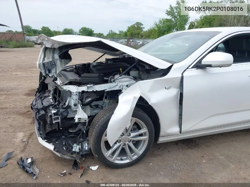2023 Cadillac Ct4 Luxury VIN: 1G6DK5RK2P0108016 Lot: 42386123