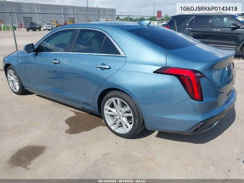 2023 Cadillac Ct4 Luxury VIN: 1G6DJ5RK6P0143418 Lot: 42443500