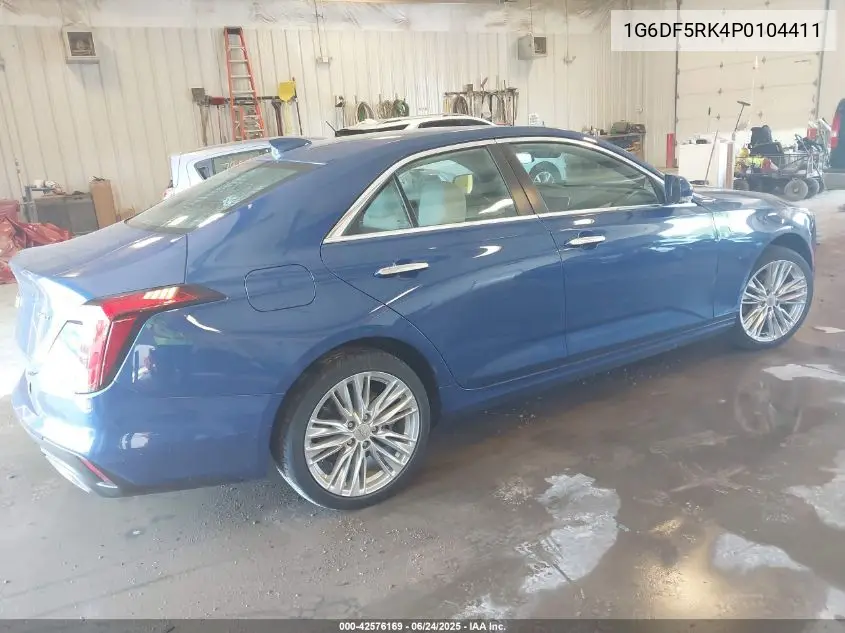 2023 Cadillac Ct4 Premium Luxury VIN: 1G6DF5RK4P0104411 Lot: 42576169