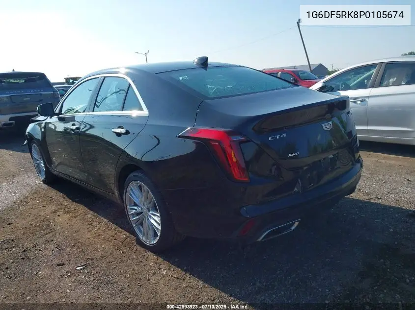 2023 Cadillac Ct4 Premium Luxury VIN: 1G6DF5RK8P0105674 Lot: 42693923