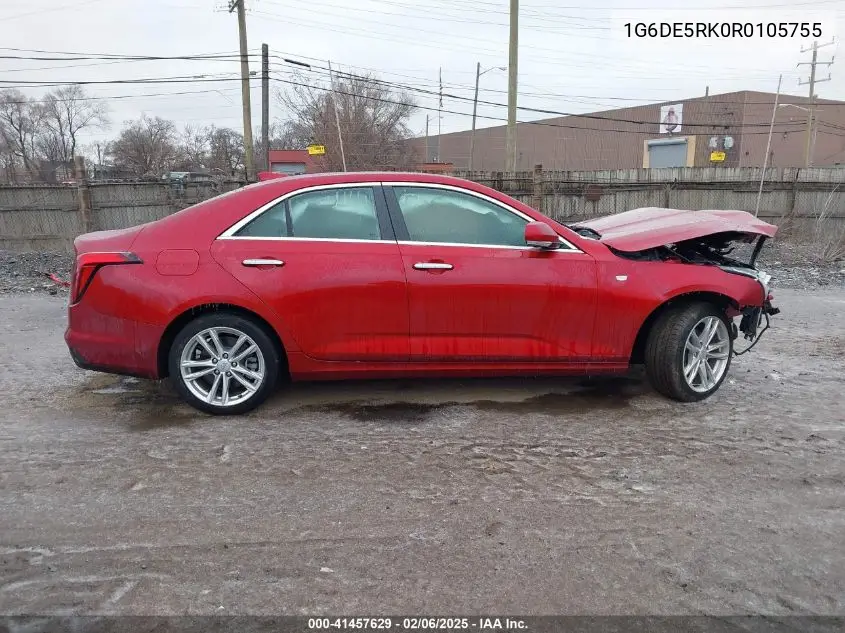 2024 Cadillac Ct4 Luxury VIN: 1G6DE5RK0R0105755 Lot: 41457629