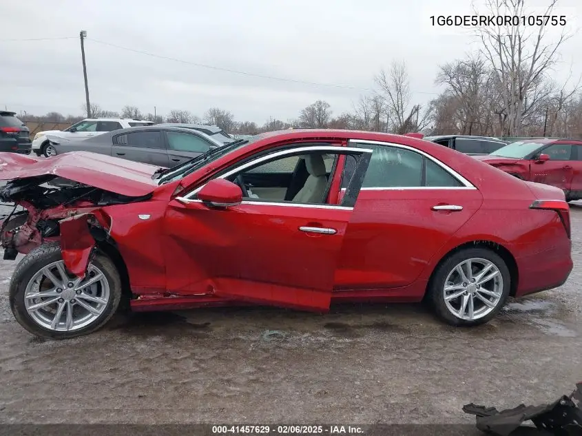 2024 Cadillac Ct4 Luxury VIN: 1G6DE5RK0R0105755 Lot: 41457629